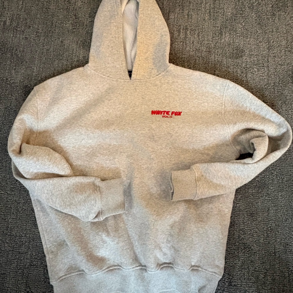 Gray White Fox Hoodie